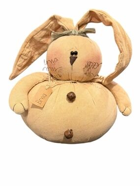 Brea the Bunny Honey and Me Tea Stained Folk Art Primitive Salvage Rabbit Doll